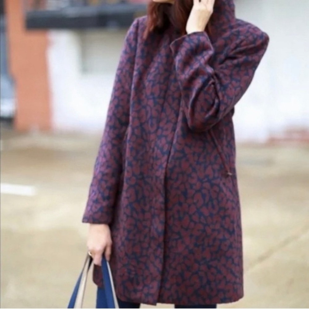 LOFT Leopard Print Coat - L